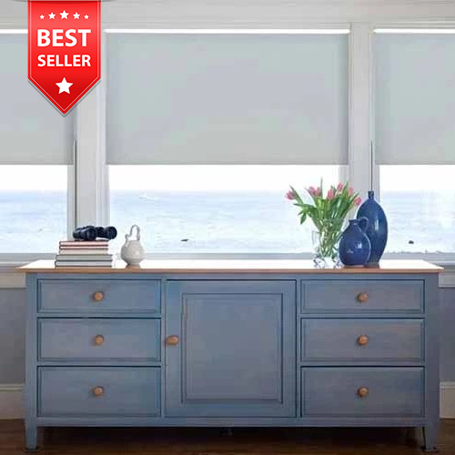 Motorized Light Filtering Essential Roller Shades 