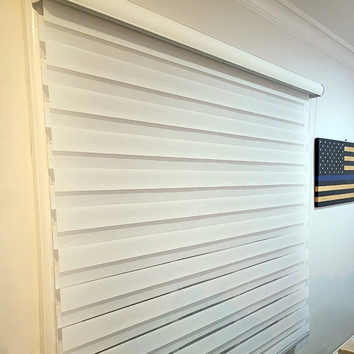 Zebra Blinds in Bedroom