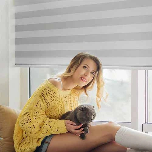 Room Darkening Sheer Shades Zebra Elegance